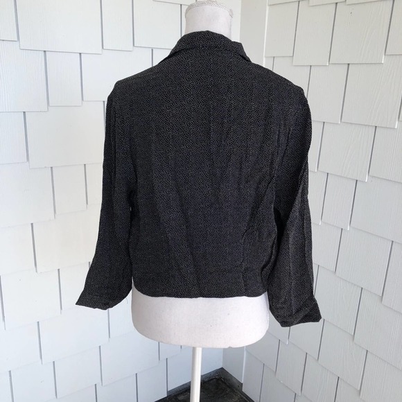 Sage the Label Women's Black/White Micro Dot La Bamba Button/Tie Front Top sz L - Picture 8 of 8